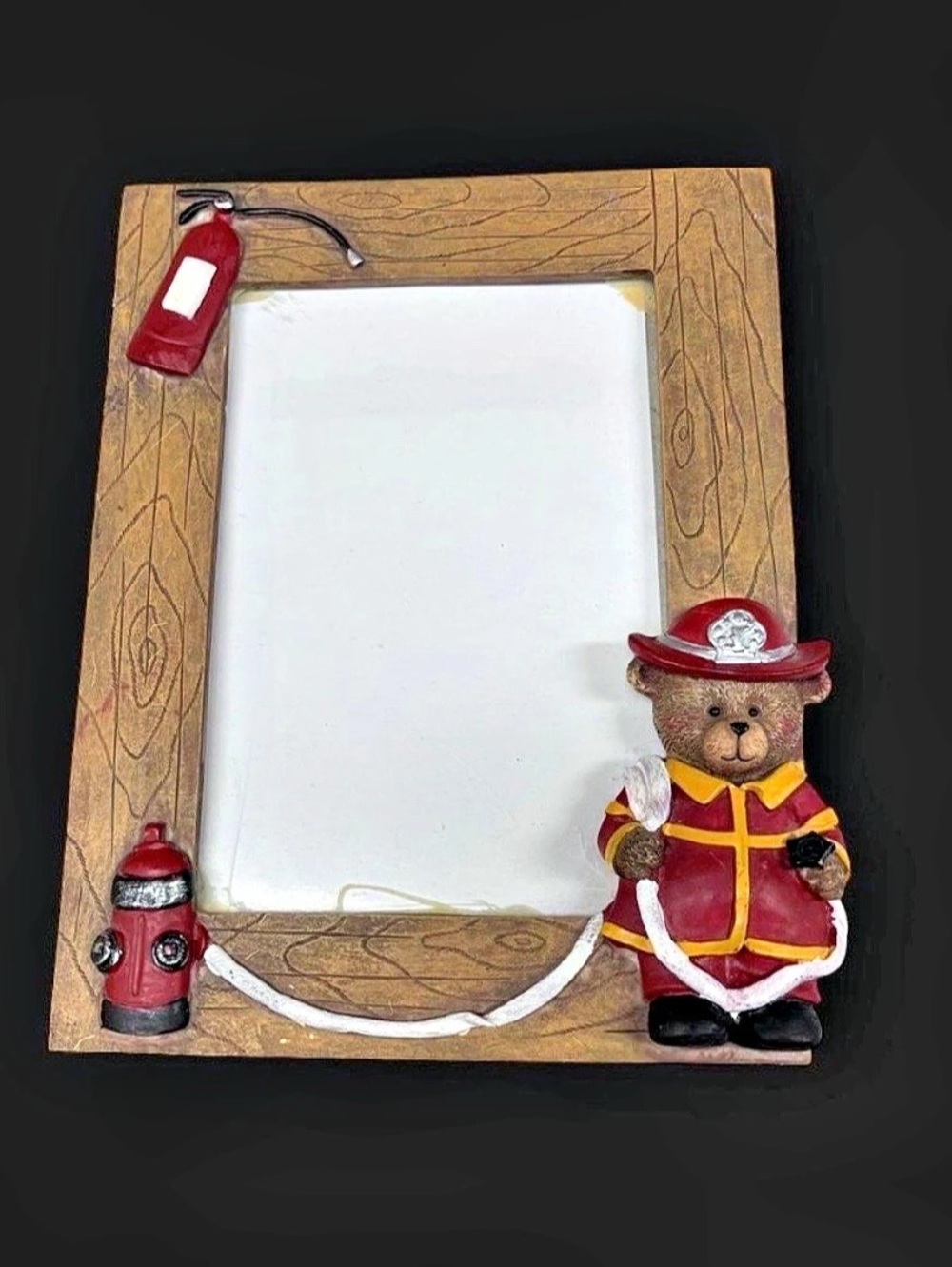Greenbrier International Polystone Bear Photo Frame Brown & Red